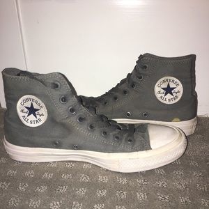 dark grey high top  Converse ll